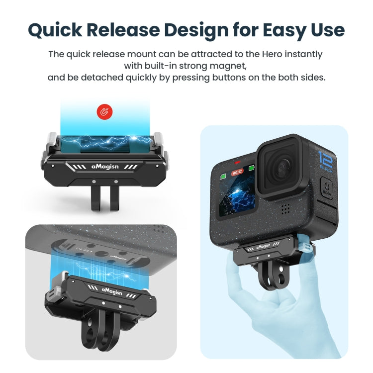 aMagisn Metal Magnetic Absorption Kit For GoPro HERO12 Black /11 Black /10 Black /9 Black - HoMEdemic™ 