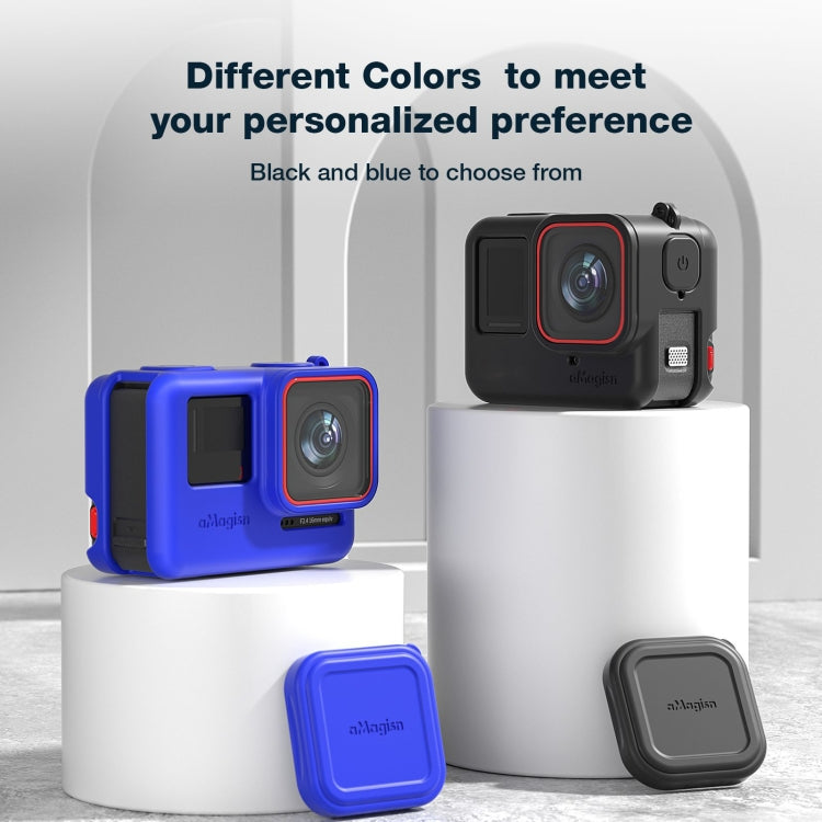 aMagisn Silicone Protection Case Sports Camera Protection Accessories For Insta360 Ace Pro (Black) - HoMEdemic™ 