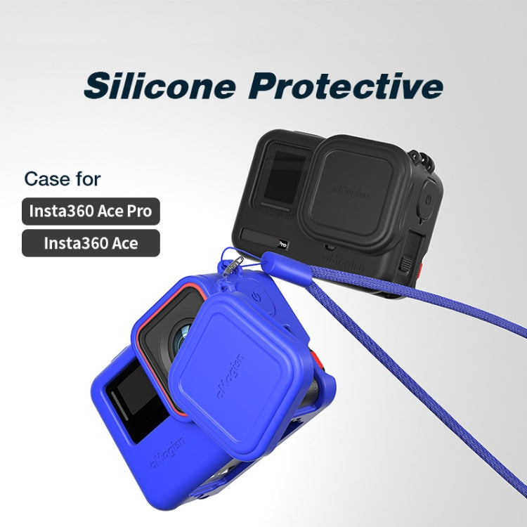 aMagisn Silicone Protection Case Sports Camera Protection Accessories For Insta360 Ace Pro (Black) - HoMEdemic™ 