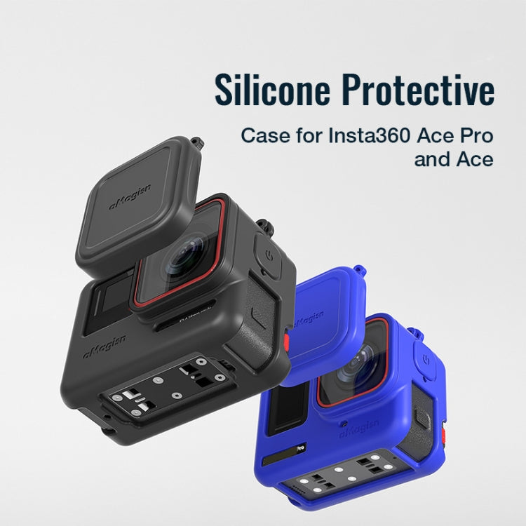 aMagisn Silicone Protection Case Sports Camera Protection Accessories For Insta360 Ace Pro (Black) - HoMEdemic™ 