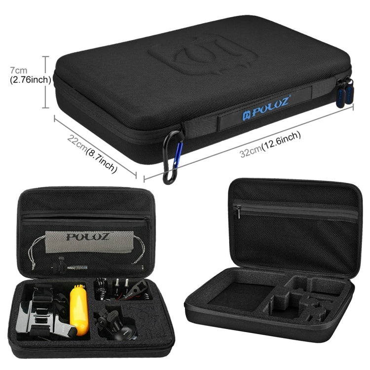 PULUZ 20 in 1 Accessories Combo Kits with EVA Case (Chest Strap + Head Strap + Suction Cup Mount + 3-Way Pivot Arm + J-Hook Buckles + Extendable Monopod + Tripod Adapter + Bobber Hand Grip + Storage B ...  for GoPro, Insta360, DJI and Other Action Cameras - HoMEdemic™ 