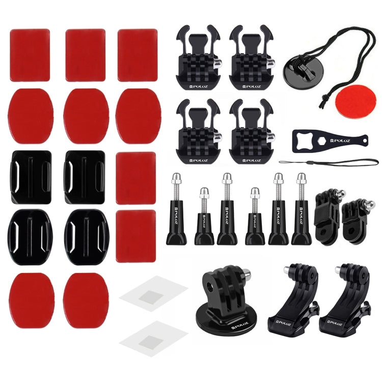 PULUZ 45 in 1 Accessories Ultimate Combo Kits with EVA Case (Chest Strap + Suction Cup Mount + 3-Way Pivot Arms + J-Hook Buckle + Wrist Strap + Helmet Strap + Surface Mounts + Tripod Adapter + Storage ...  for GoPro, Insta360, DJI and Other Action Cameras - HoMEdemic™ 