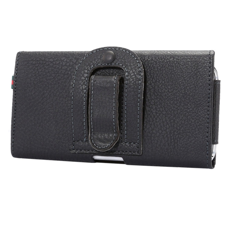 Universal Litchi Texture Vertical Flip Thwartwise PU Leather Case / Waist Bag with Back Splint & Card Slots & 15cm Lanyard for Galaxy S7 Edge & S7 & S6 Edge & S6, Huawei P9 & P9 Lite & P9 Plus & Sony Xperia Z5, Xiaomi Redmi 4, Size: 15.5 x 8 x 1.8 cm - HoMEdemic™ 