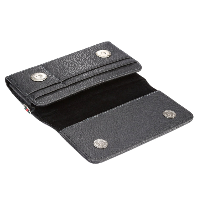 Universal Litchi Texture Vertical Flip Thwartwise PU Leather Case / Waist Bag with Back Splint & Card Slots & 15cm Lanyard for Galaxy S7 Edge & S7 & S6 Edge & S6, Huawei P9 & P9 Lite & P9 Plus & Sony Xperia Z5, Xiaomi Redmi 4, Size: 15.5 x 8 x 1.8 cm - HoMEdemic™ 