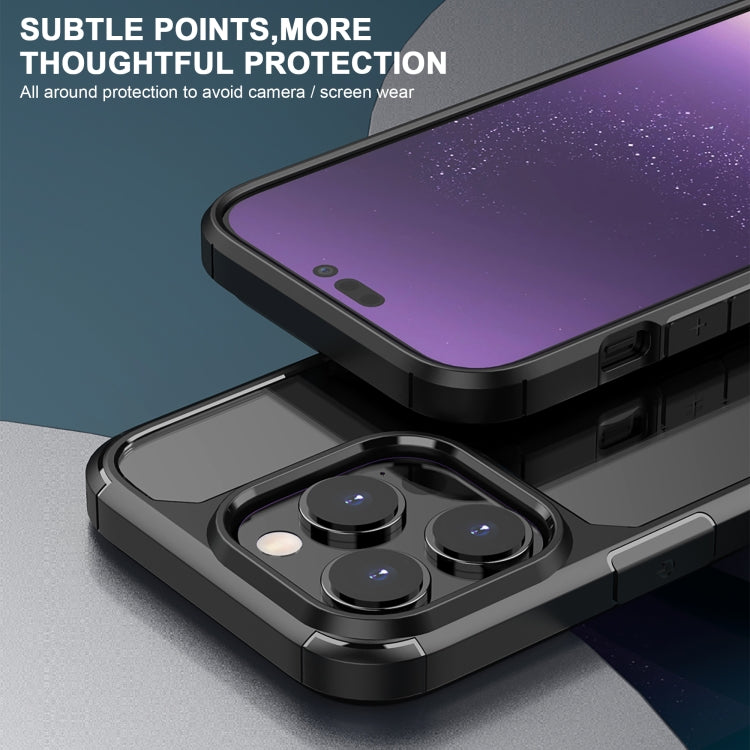 iPAKY Shockproof PC + TPU Protective Phone Case For iPhone 14(Black) - HoMEdemic™ 