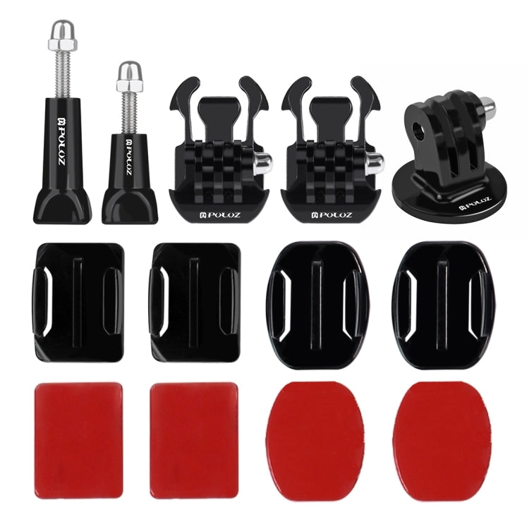 PULUZ 24 in 1 Bike Mount Accessories Combo Kits with EVA Case (Wrist Strap + Helmet Strap + Extension Arm + Quick Release Buckles + Surface Mounts + Adhesive Stickers + Tripod Adapter + Storage Bag +  ...  for GoPro, Insta360, DJI and Other Action Cameras - HoMEdemic™ 