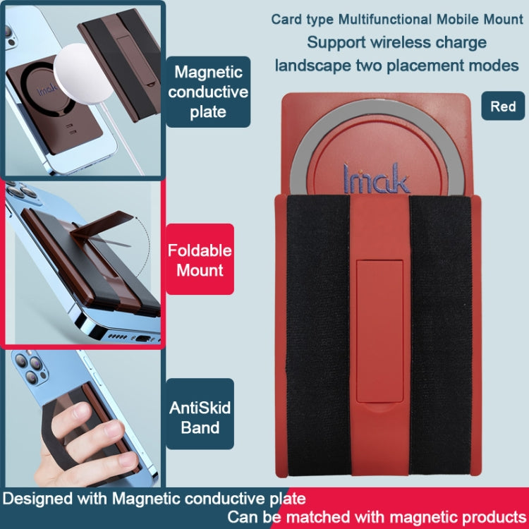 imak MagSafe Wireless ChargingCard-type Multi-function Mobile Phone Holder(Red) - HoMEdemic™ 