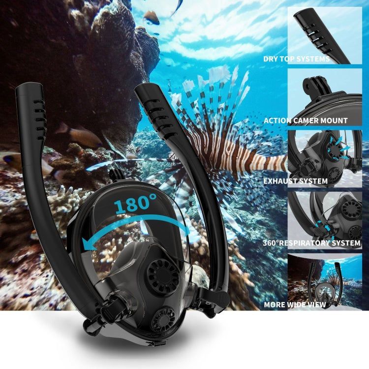 Water Sports Diving Equipment Full Dry Silicone Diving Mask Swimming Glasses for GoPro Hero11 Black / HERO10 Black / HERO9 Black /HERO8 / HERO7 /6 /5 /5 Session /4 Session /4 /3+ /3 /2 /1, Insta360 ON ... ion and Other Action Cameras, Size:S/M(White Blue) - HoMEdemic™ 