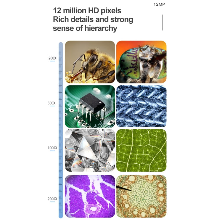 inskam315 7 inch IPS Screen 2000X 12MP HD Digital Microscope - HoMEdemic™ 