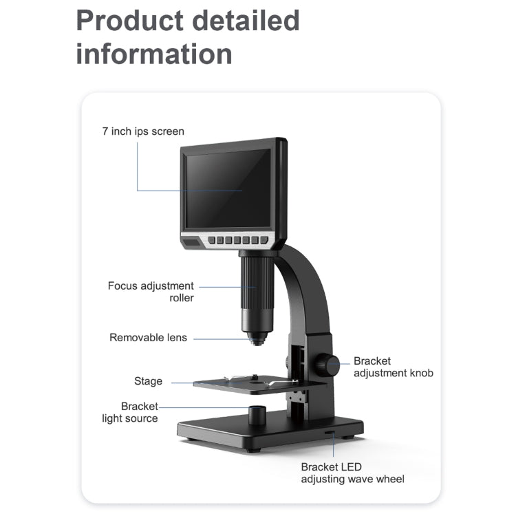inskam315 7 inch IPS Screen 2000X 12MP HD Digital Microscope - HoMEdemic™ 