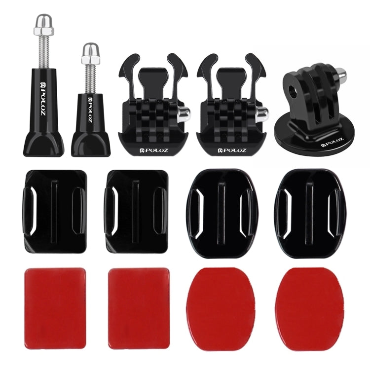 PULUZ 24 in 1 Bike Mount Accessories Combo Kits (Wrist Strap + Helmet Strap + Extension Arm + Quick Release Buckles + Surface Mounts + Adhesive Stickers + Tripod Adapter + Storage Bag + Handlebar Moun ...  for GoPro, Insta360, DJI and Other Action Cameras - HoMEdemic™ 