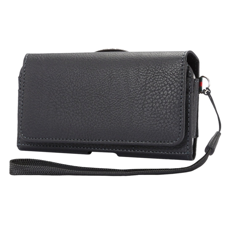 Universal Litchi Texture Vertical Flip Thwartwise PU Leather Case / Waist Bag with Back Splint & Card Slots & 15cm Lanyard for iPhone X  & Galaxy S7 & S6 Edge & S6, Huawei P9 & P9 Lite, Sony Xperia Z5, Xiaomi Redmi 4, Size: 14.6 x 7.8 x 1.8 cm - HoMEdemic™ 