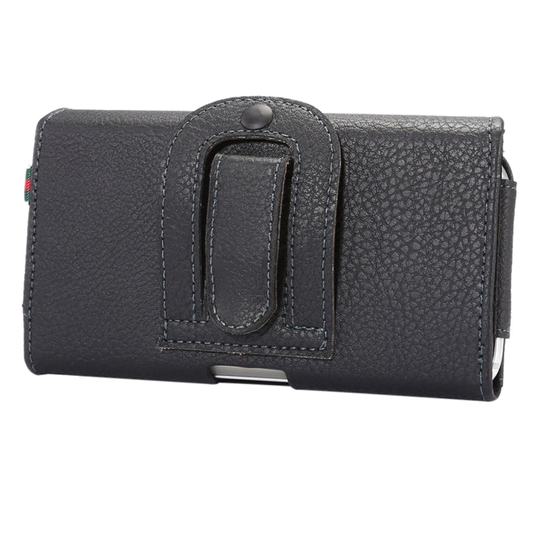 Universal Litchi Texture Vertical Flip Thwartwise PU Leather Case / Waist Bag with Back Splint & Card Slots & 15cm Lanyard for iPhone X  & Galaxy S7 & S6 Edge & S6, Huawei P9 & P9 Lite, Sony Xperia Z5, Xiaomi Redmi 4, Size: 14.6 x 7.8 x 1.8 cm - HoMEdemic™ 