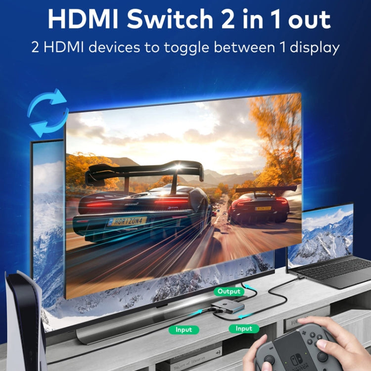llano LCTS502G 2 In 1 Out 2-Way Conversion HDMI Switcher Version 2.1 8K Ultra HD Video - HoMEdemic™ 
