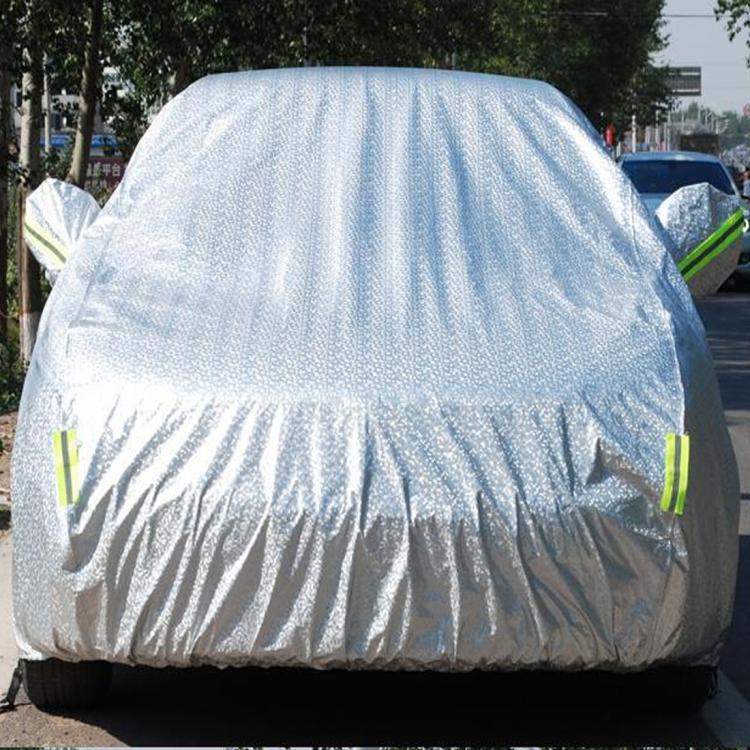 Aluminum Film PEVA Cotton Wool Anti-Dust Waterproof Sunproof Anti-frozen Anti-scratch Heat Dissipation SUV Car Cover with Warning Strips, Fits Cars up to 4.7m(183 inch) in Length, 183inch (M)/Fits Cars up to 4.7m(183 inch) in Length - HoMEdemic™ 