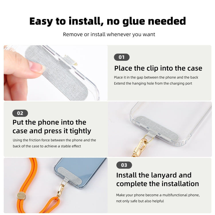 mutural Universal Mobile Phone Solid Color Lanyard(Orange) - HoMEdemic™ 