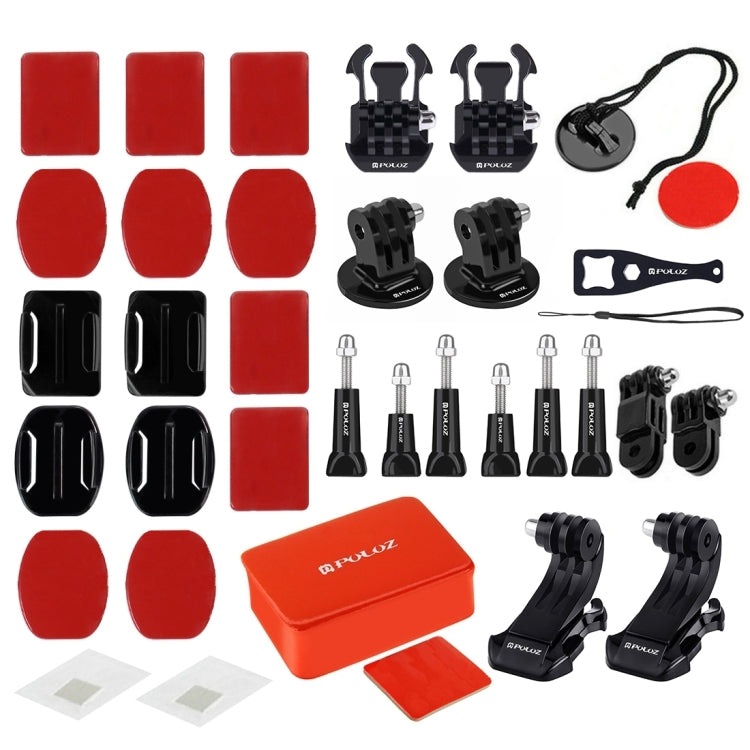 PULUZ 53 in 1 Accessories Total Ultimate Combo Kits with EVA Case (Chest Strap + Suction Cup Mount + 3-Way Pivot Arms + J-Hook Buckle + Wrist Strap + Helmet Strap + Extendable Monopod + Surface Mounts ...  for GoPro, Insta360, DJI and Other Action Cameras - HoMEdemic™ 