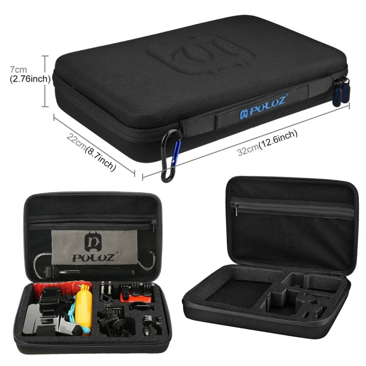 PULUZ 53 in 1 Accessories Total Ultimate Combo Kits with EVA Case (Chest Strap + Suction Cup Mount + 3-Way Pivot Arms + J-Hook Buckle + Wrist Strap + Helmet Strap + Extendable Monopod + Surface Mounts ...  for GoPro, Insta360, DJI and Other Action Cameras - HoMEdemic™ 