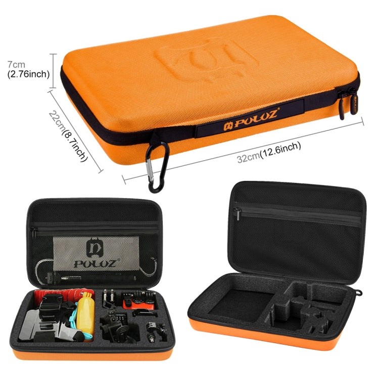 PULUZ 53 in 1 Accessories Total Ultimate Combo Kits with Orange EVA Case (Chest Strap + Suction Cup Mount + 3-Way Pivot Arms + J-Hook Buckle + Wrist Strap + Helmet Strap + Extendable Monopod + Surface ...  for GoPro, Insta360, DJI and Other Action Cameras - HoMEdemic™ 