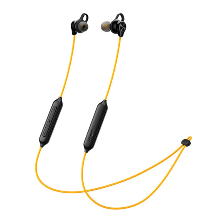vivo IQOO Stereo Surround Sound Bluetooth Hanging Neck Magnetic Sports Earphones(Yellow) - HoMEdemic™ 