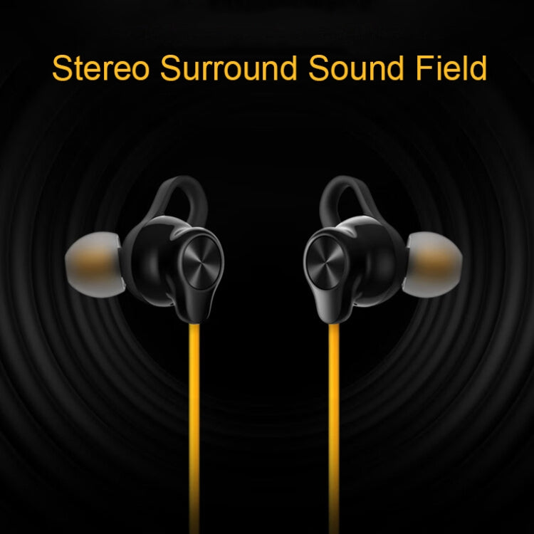 vivo IQOO Stereo Surround Sound Bluetooth Hanging Neck Magnetic Sports Earphones(Yellow) - HoMEdemic™ 