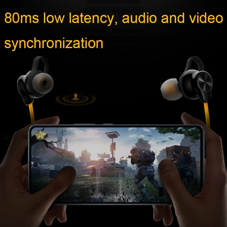 vivo IQOO Stereo Surround Sound Bluetooth Hanging Neck Magnetic Sports Earphones(Yellow) - HoMEdemic™ 