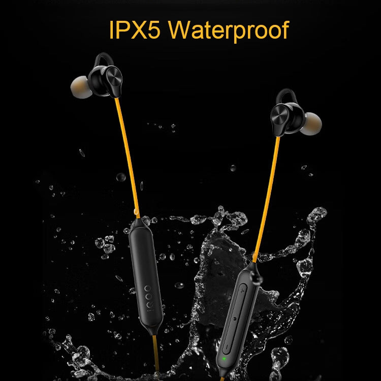 vivo IQOO Stereo Surround Sound Bluetooth Hanging Neck Magnetic Sports Earphones(Yellow) - HoMEdemic™ 